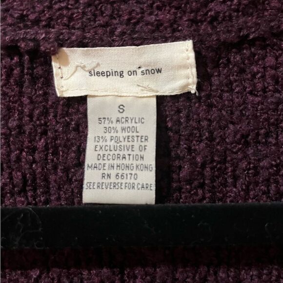 ANTHROPOLOGIE SLEEPING ON SNOW Long Sleeve Sweater Purple Women’s Size Small - Picture 5 of 6